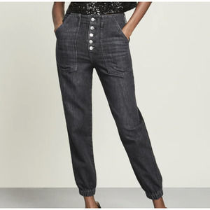 Veronica Beard Black Vintage Wash 'Bolton' Jogger Jeans 29